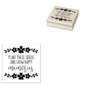 フォーク花の植物の種子は幸せな思い出を成長 ラバースタンプ (押印)