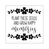 フォーク花の植物の種子は幸せな思い出を成長 ラバースタンプ (インプリント)