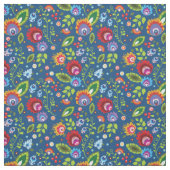 🌺🌹🌷フォーク花オンクラシックブルー ファブリック (見本)