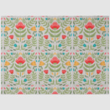 フォーク花パターンデコページティッシュペーパー