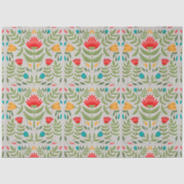 フォーク花パターンデコページティッシュペーパー 薄葉紙