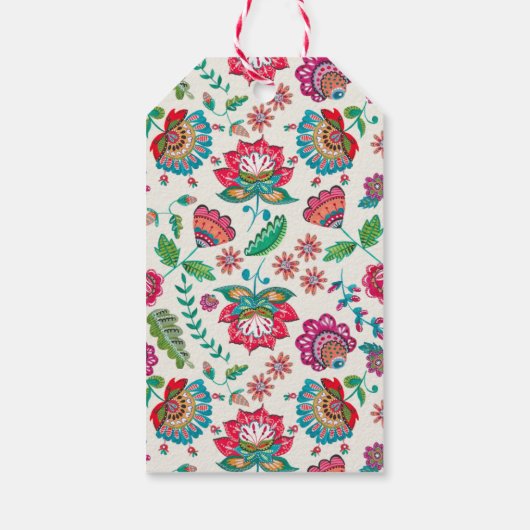 フォーク花フローラブライダルシャワーギフトラベル ギフトタグ (裏面)