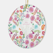 フォーク花嫁の母ギフト – カスタマイズ可能 セラミックオーナメント (左)