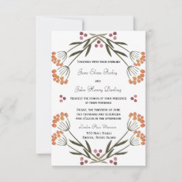 フォーク花招待状 招待状