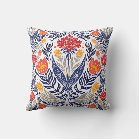 フォーク花柄 クッション (裏面)