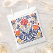 フォーク花柄 フェイバーバッグ (クリップ留めされた状態)