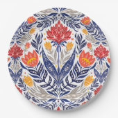 フォーク花柄 ペーパープレート (正面)
