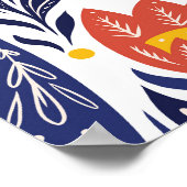 フォーク花柄 ポスター (角)