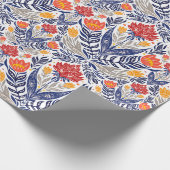 フォーク花柄 ラッピングペーパー (角)