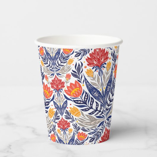 フォーク花柄 紙コップ (裏面)