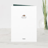 フォーク花誕生日グリーティングカード カード (裏面)