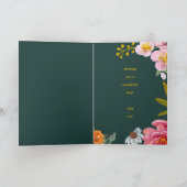 フォーク花誕生日グリーティングカード カード (内部)