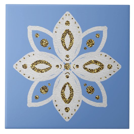 フォーク花1 タイル (正面)