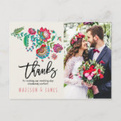 フォーク花 |ありがとうございます |写真はがき 案内ポストカード (正面)