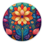 フォーク花 セラミックノブ (正面)