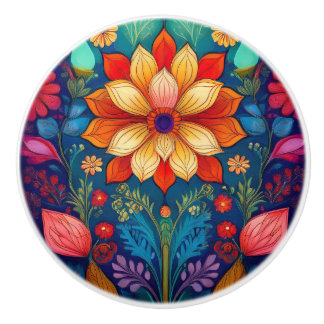 フォーク花 セラミックノブ