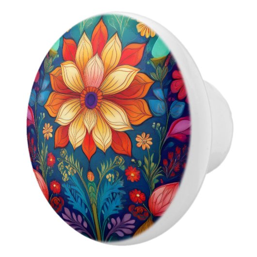 フォーク花 セラミックノブ (右)