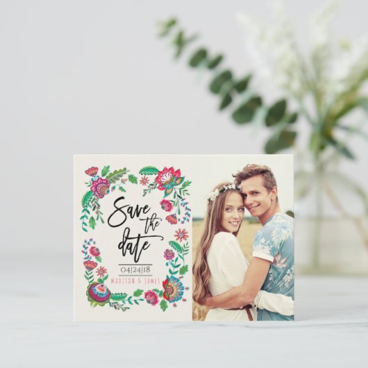 フォーク花 |日付の保存 |写真はがき 案内ポストカード (スタンド正面)