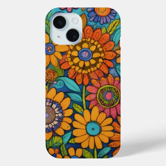 フォーク開花調和アート Case-Mate iPhoneケース (裏面)