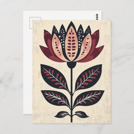 フォーク開花#248 ポストカード (正面/裏面)