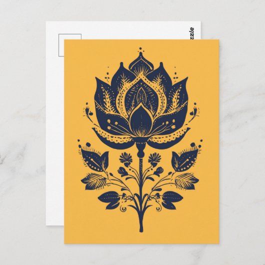 フォーク開花#252 ポストカード (正面/裏面)