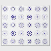 フォーク青花柄 ラッピングペーパー (フラット)