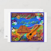 フォーク音楽が息づいている ポストカード (正面/裏面)