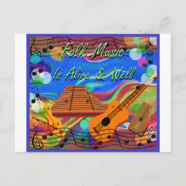 フォーク音楽が息づいている ポストカード