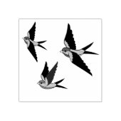 フォーク鳥、ツバメ尾鳥、三飛んでいる鳥 ラバースタンプ (インプリント)