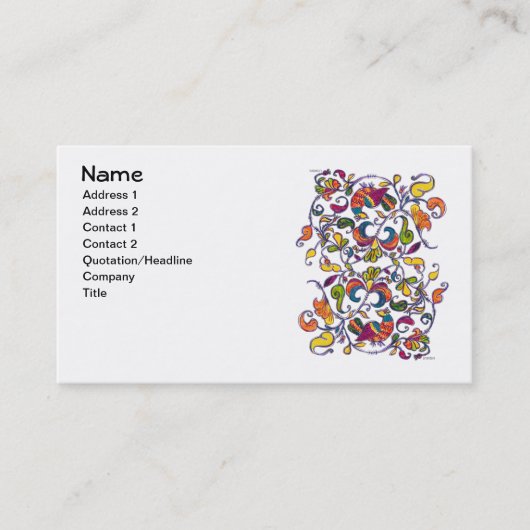 フォーク鳥 名刺 (正面)