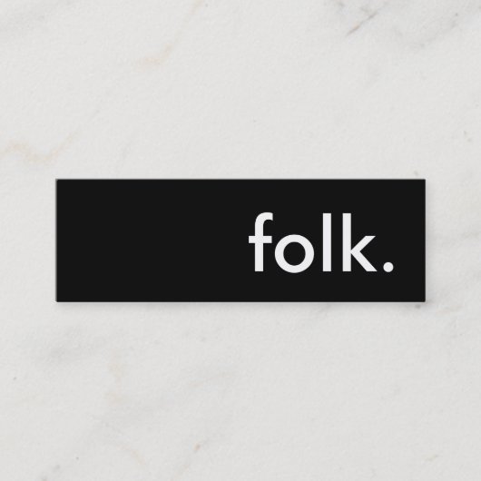 フォーク。 スキニー名刺 (正面)