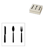 フォーク、スプーン、ナイフゴムのスタンプ ラバースタンプ (押印)