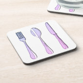 フォーク、スプーン、ナイフ コースター (左側)