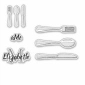 フォーク、スプーン、ナイフ シール (正面)