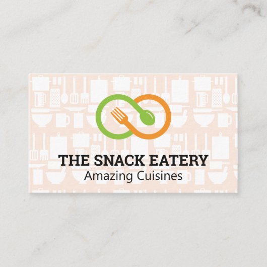 フォーク・スプーン | レストランキッチン用品 名刺 (正面)