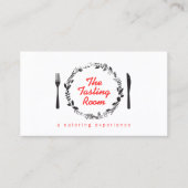 フォーク&ナイフリースケータリング,シェフ,レストラン 名刺 (正面)