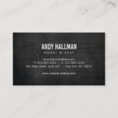 フォーク&ナイフリース3ケータリング，シェフ，レストラン 名刺 (裏面)