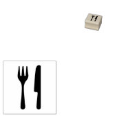 「フォーク&ナイフ」ゴム印 ラバースタンプ (押印)