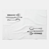 フォーク、ナイフ、スプーン – キッチンタオル (横)
