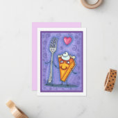 フォーク&パンプキンパイ,お互いに作られた,ロマンス ノートカード (正面/裏面インサイチュ)