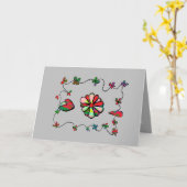 フォーク フラワー アート カード (黄色い花)