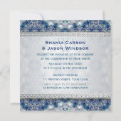 フォーク+ボヘミアン魔法ネイビーブルー結婚式招待状 招待状 (裏面)