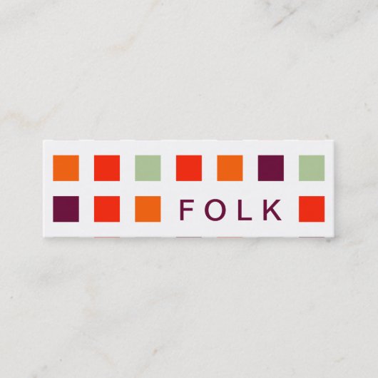 フォーク(モダン正方形) スキニー名刺 (正面)