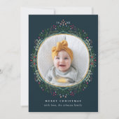 フォーク ワイルドフラワー リース フォト シーズンカード (正面)