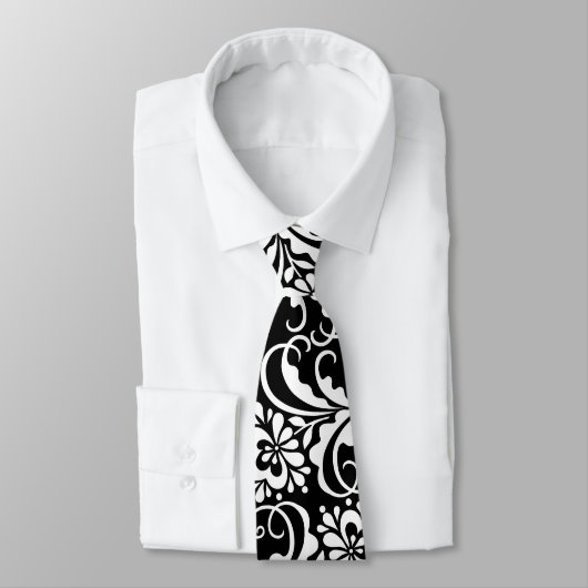 フォークflower_white ネクタイ (タイ)