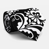 フォークflower_white ネクタイ (ロール)