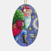 フォークSTおもちゃのバッグ付き屋根のニックつま先 セラミックオーナメント (左)