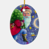 フォークSTおもちゃのバッグ付き屋根のニックつま先 セラミックオーナメント (正面)