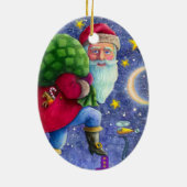 フォークSTおもちゃのバッグ付き屋根のニックつま先 セラミックオーナメント (裏面)