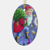 フォークSTおもちゃのバッグ付き屋根のニックつま先 セラミックオーナメント (左)